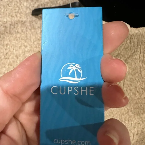 Cupshe Brown and Black Turtleneck Sweater Dress - Picture 2 of 4